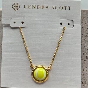 Kendra Scott Tennis Gold Short Pendant Necklace